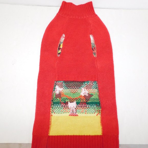 Bailey & Bella L Dog Christmas Sweater Reindeer Wreath Snowflakes - Picture 6 of 7